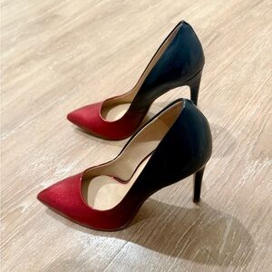 Elegant Red and Black Stiletto Heels